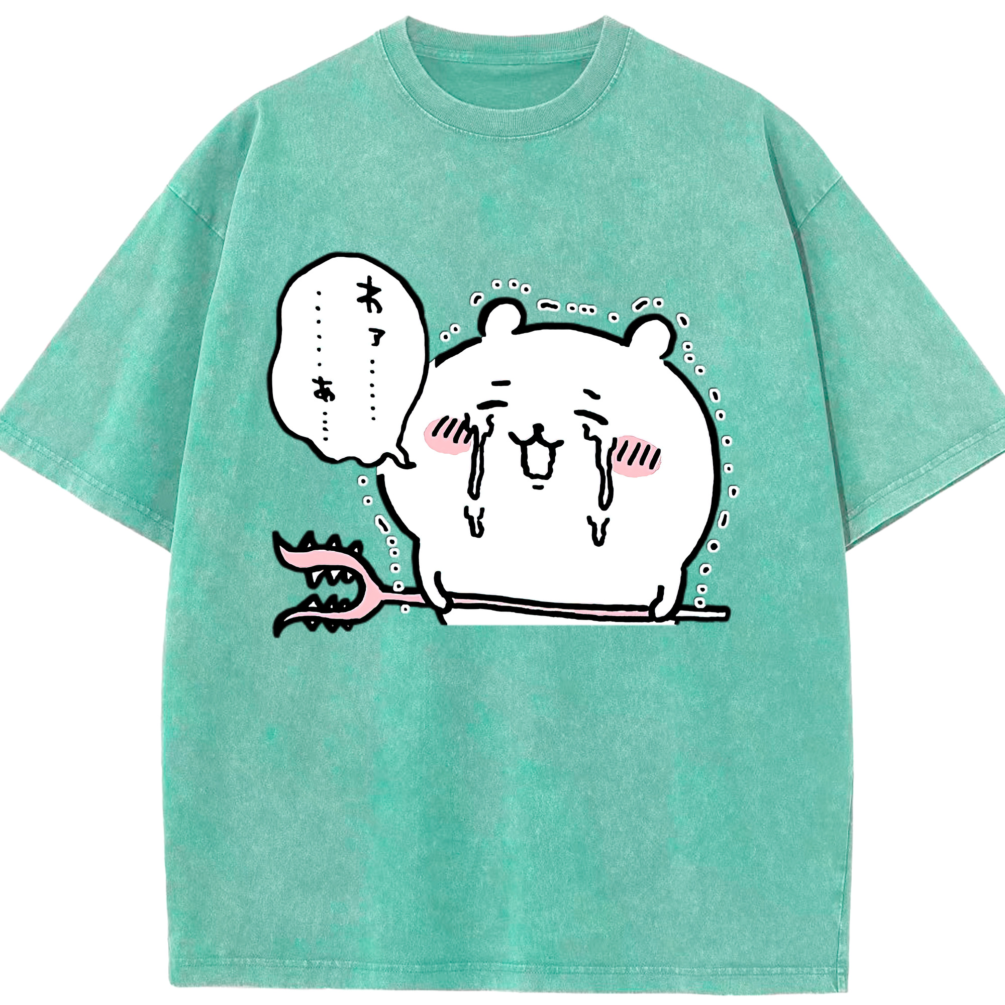 （画像用） ちいかわ ちいかわ Chii-kawa chiikawa 綿100% ヴィンテージ風 半袖Tシャツ（フロントプリント）